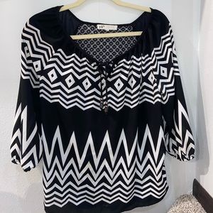 Black and white stylish blouse
